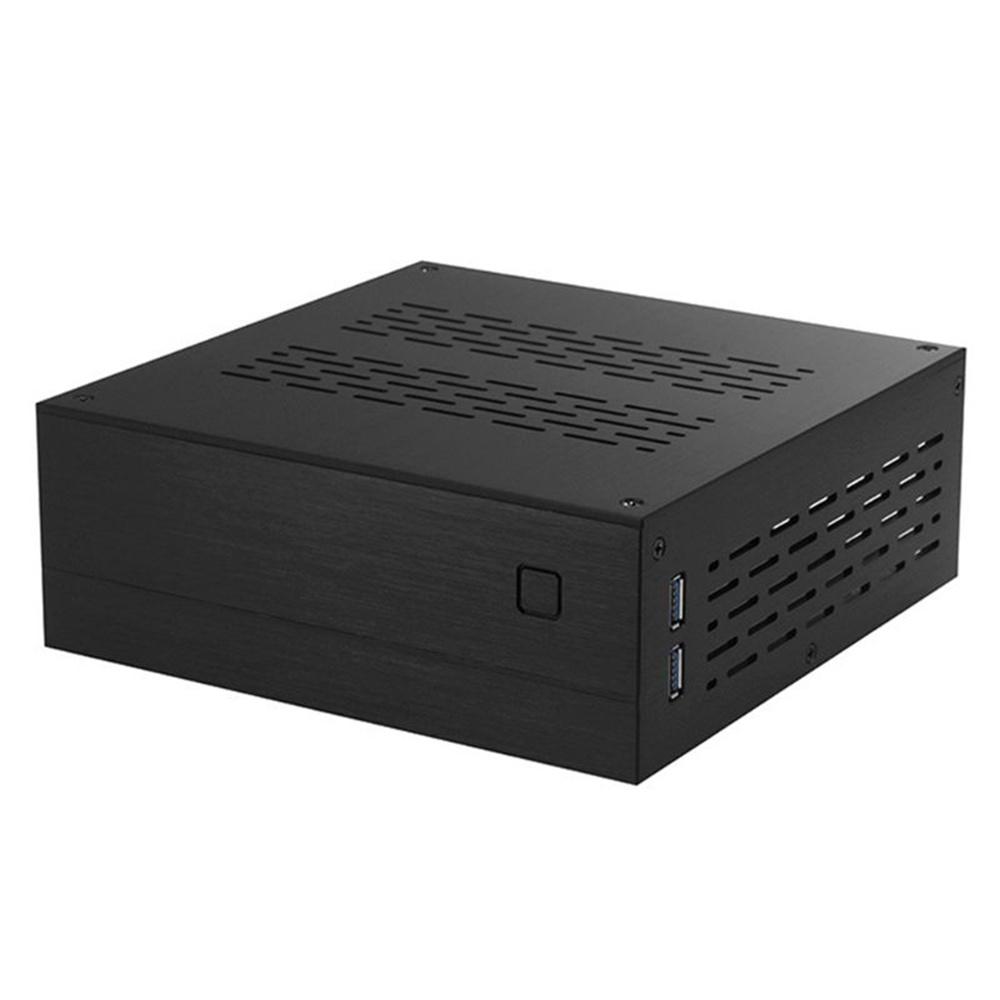For MINI-ITX Computer Case Chassis Aluminum Home Theater AC-DC HTPC Computer Box
