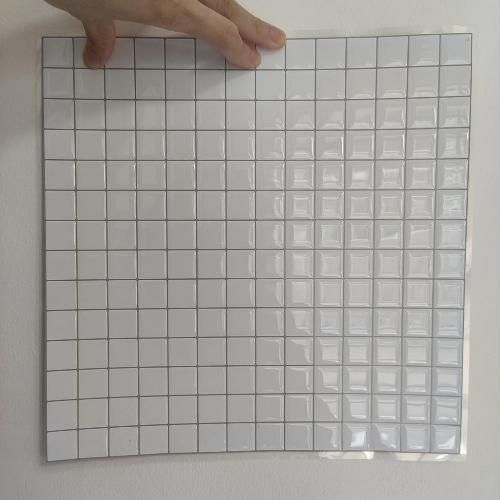 MORCART Cute Mini Tile Waterproof and for and DIY Furniture and Item Tile Wallpaper 3D Remake Sheets 4 "Super Lattice" Stickers, Heat-Resistant,