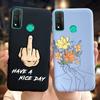 For Funda Huawei P Smart 2020 Case Coque Popular Lavender Flower Phone Case For Huawei P Smart 2020 6.21" Soft Shockproof Bumper