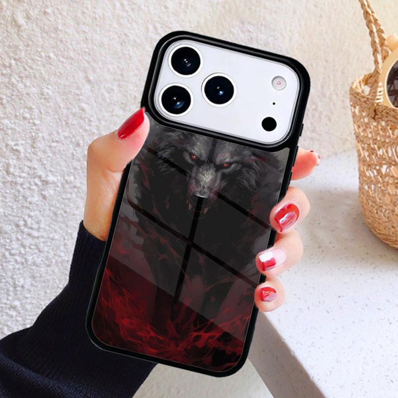 Чехол для телефона 'Свирепый Волк' для iPhone 17 Air 16 15 14 13 12 11 Pro Max Plus