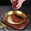 Кованая кастрюля из нержавеющей стали с 2 ушами, кастрюля для жарки, сухие кастрюли для морепродуктов, жареная курица, корейская плоская кухонная утварь