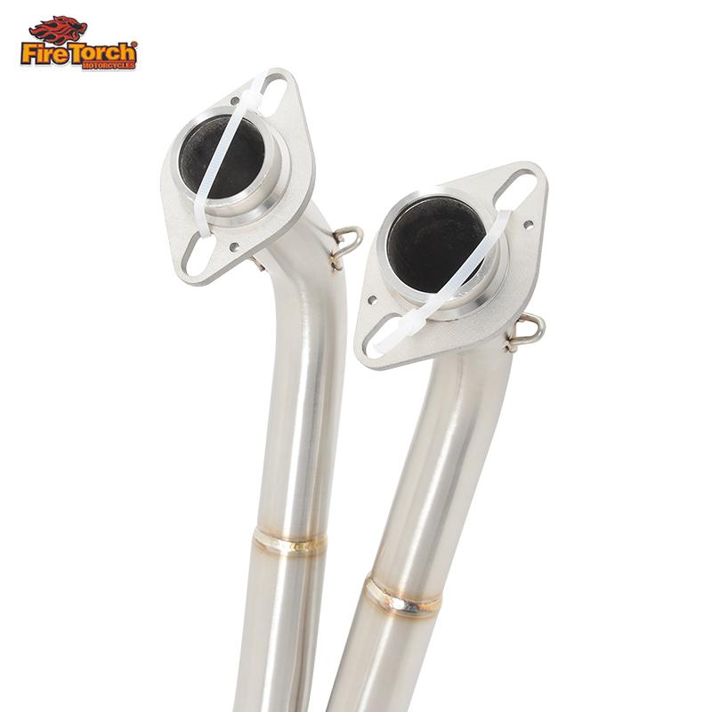 For Kawasaki Ninja 250 400 500 Z250 Z400 Z500 2017 - 2025 Motorcycle Exhaust Escape Moto Systems Front Link Pipe 51mm Muffler