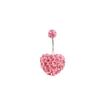 Fashion Punk Crystal Stainless Steel Heart-shaped Navel Piercing Belly Button Rings Umbilical Ring Body Piercing