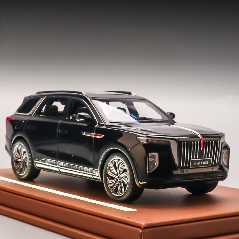 1/24 Hong Qi E-HS9 Полностью Электрический Большой Внедорожник Классическая Модель Автомобиля из Сплава Литье под Давлением Игрушка со Звуком и Светом Украшение для Транспортных Средств Игрушка для Мальчика