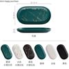 Керамический поднос для хранения Nordic Elliptical Marble Plate Jewelry Skin Care Тарелка Аксессуары для ванной комнаты Поднос для хранения Tricolor Household
