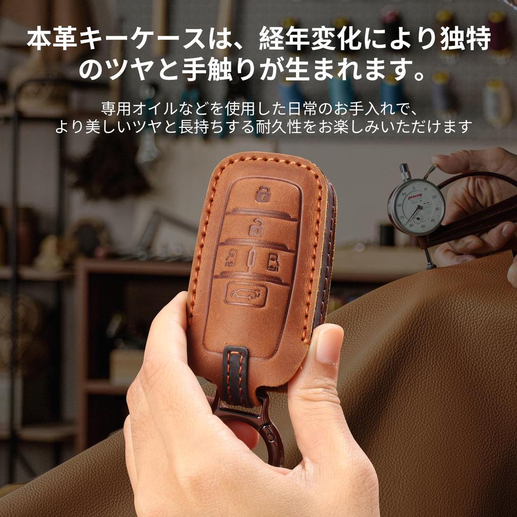 New Voxy 90 Series Key Case, Genuine Leather, Compatible with Toyota Noah 90 Series,