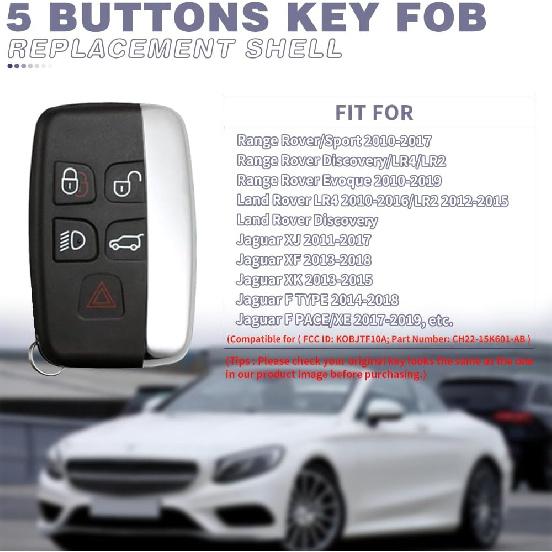 Key Fob Case for Range Rover Evouge Discovery Sport Velar Land Rover LR2 LR4 Jaguar XF XJ XJL XE F-Type F-PACE 2012 2013 2014 2015 2016 2017 2018  5