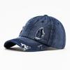 Hole Denim Cap Men's Spring Autumn Sunscreen Hat Women's Baseball Cap