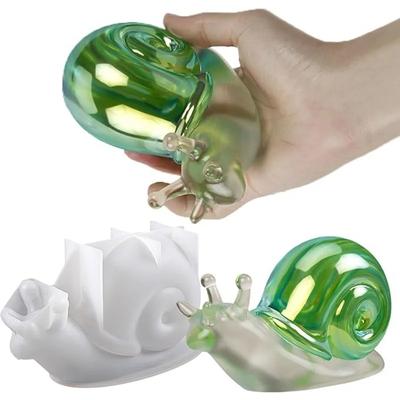 DIY Кристалл капельный клей Большая улитка украшение стола смола гипс 3D стереоскопическое украшение силиконовая форма животное силиконовая форма