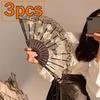 3/1 шт. Винтажный кружевной складной веер Хороший реквизит для фотосъемки Сетчатая цветочная вышивка с розами для свадьбы Хэллоуина Маскарада Вечеринки Подарка