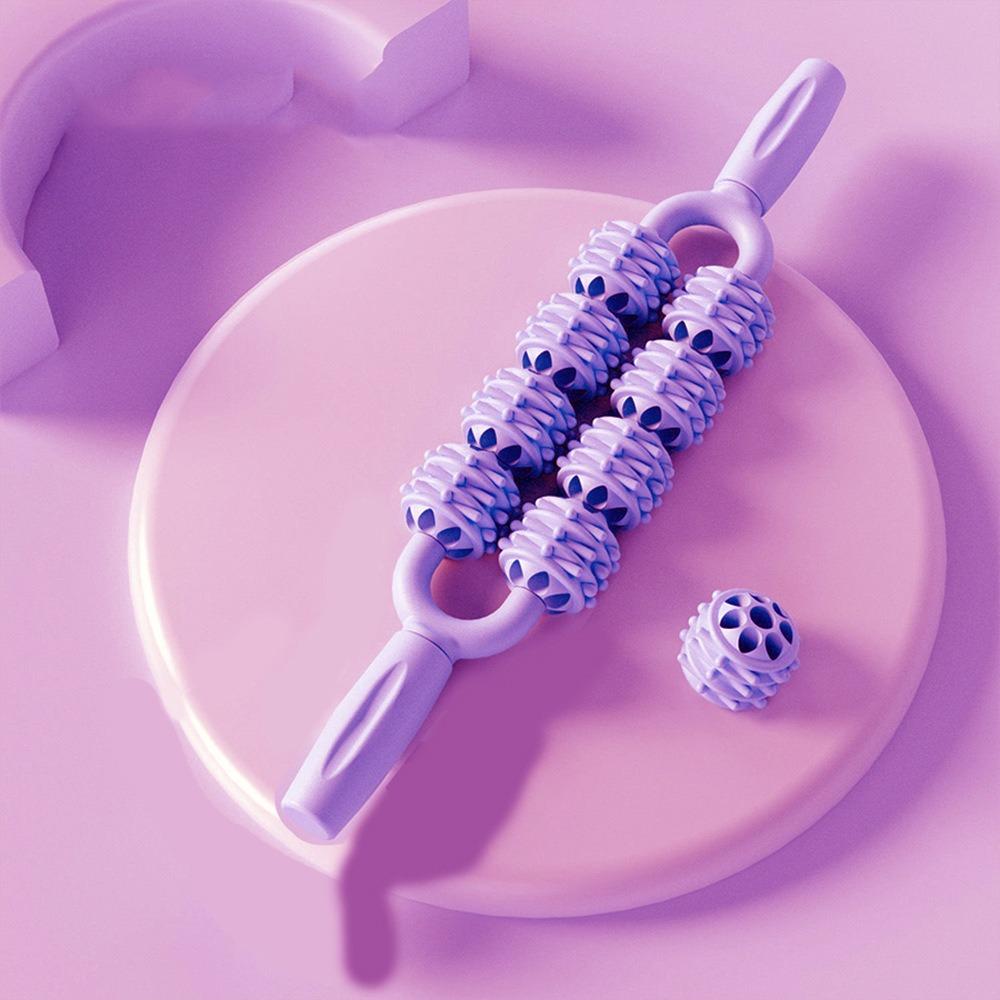 Фитнес-роликовый массажный шарик, антицеллюлитная палочка для фасций, портативная палочка для йоги, массаж икр