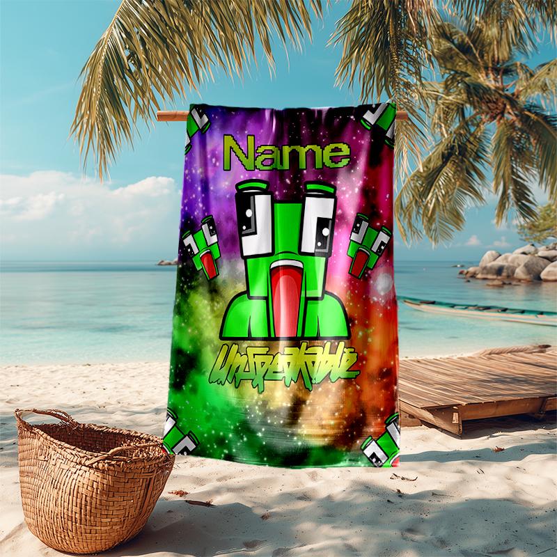 Personalized customized proof beach towel with gaming Unspeakable pattern - soft, absorbent,quick-drying,perfect swimming,camping&bathing