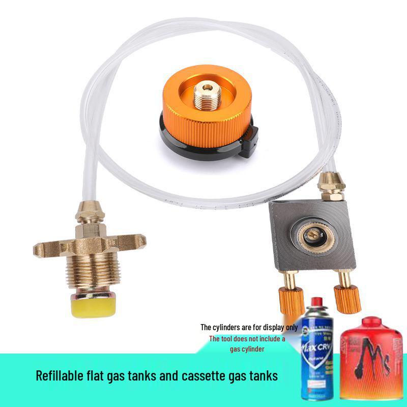 Outdoor Gas Can Refill Valve Adapter with Guide for Liquefied Gas Tanks