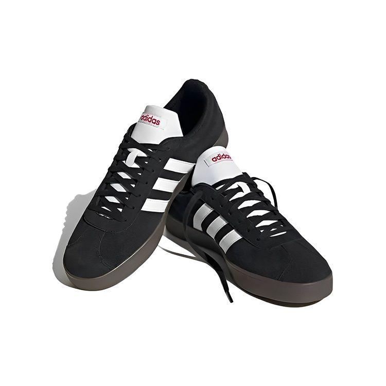 adidas VL COURT 2.0 Lifestyle Амортизирующие Низкие Кеды для Скейтбординга Унисекс Черно-Белые HQ1801