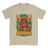 Retro Tiki Mask Tropical Fire Vibes Unisexs T Shirt  Creative Tees Short Sleeve Crewneck TShirts Cotton Printed Clothing