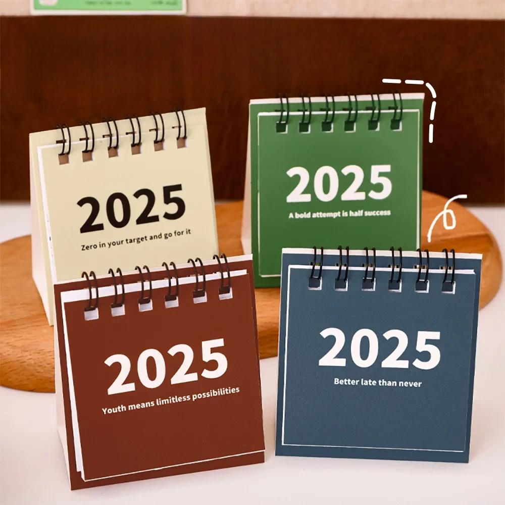 2024.8.-2025.12 Calendar Simple Mini Desk Calendar Kawaii To Do List Daily Schedule Table Planner Home Office Stationery Supplies
