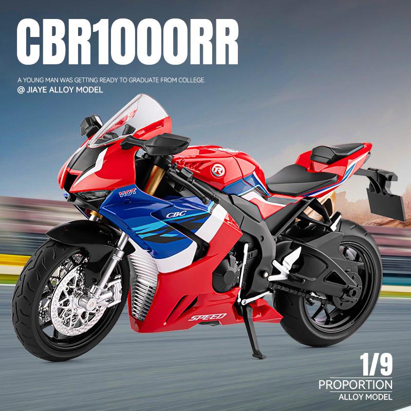 Модель мотоцикла Honda CBR1000 1/12 из сплава, Крутое освещение, Изысканные настольные украшения, Лучшая коллекция для любителей мотоциклов