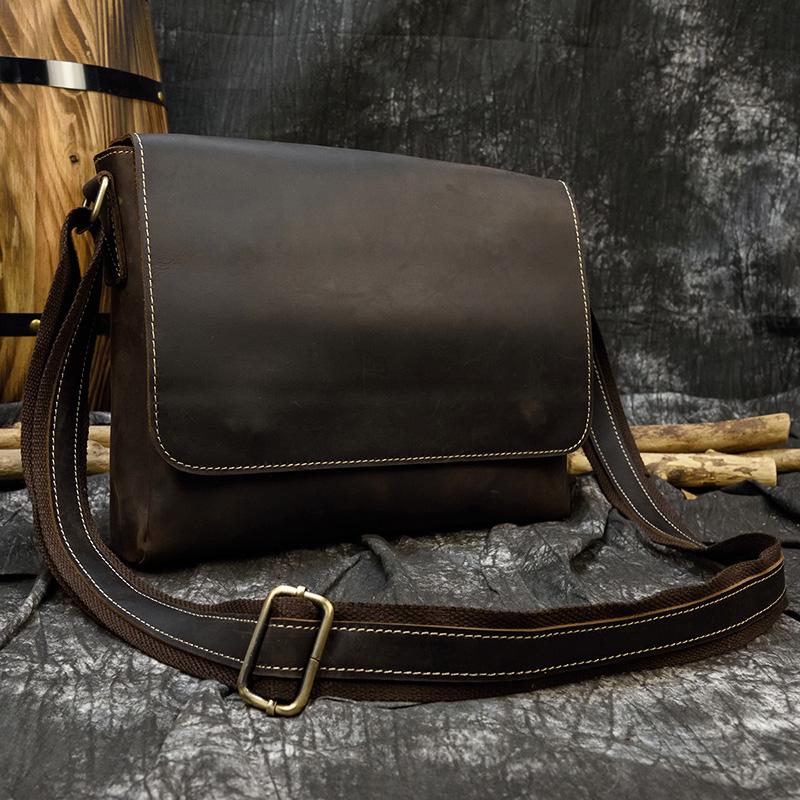 Винтажные мужские портфели из кожи Crazy Horse, сумка для ноутбука, офисные сумки для мужчин, сумка-почтальон, мужская кожаная сумка, сумки для компьютера