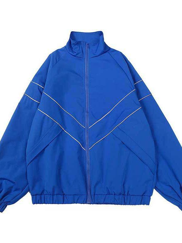 Унисекс Светоотражающая спортивная куртка - Однотонная, Повседневная и Универсальная для осени/зимы