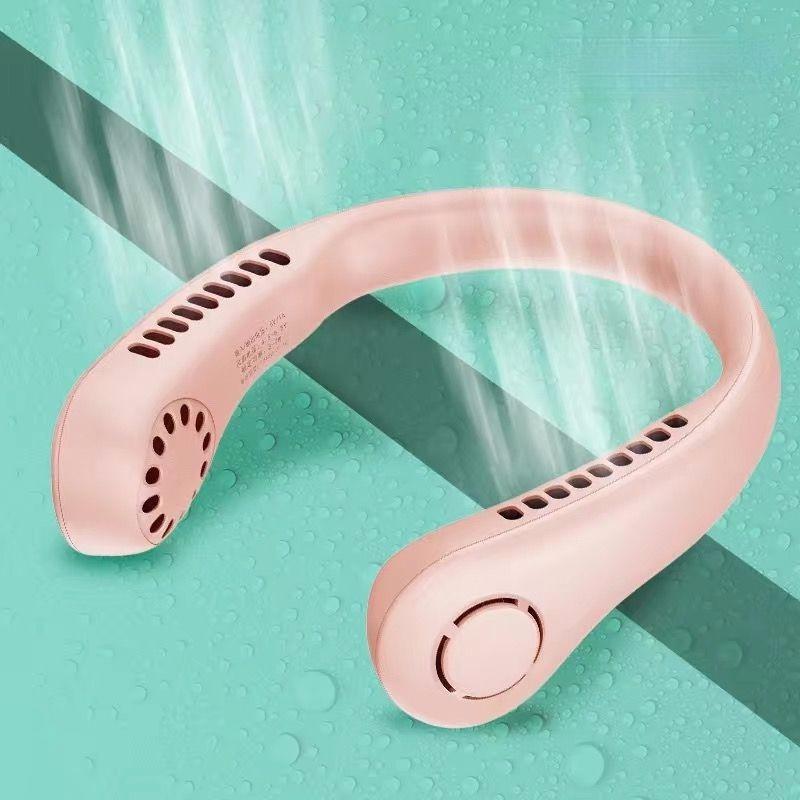 Мини-вентилятор на шее, USB-вентилятор, шейный вентилятор, портативный, безлопастной, перезаряжаемый, тихий спортивный вентилятор