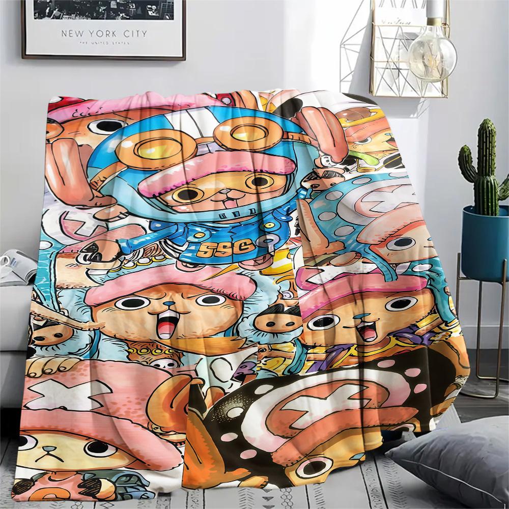1 шт. Плед из фланели с рисунком Тони Тони Чоппера из One Piece. Подходит для всех сезонов. Для домашнего декора. Тепло и комфорт. Подарки. Праздничный подарок.