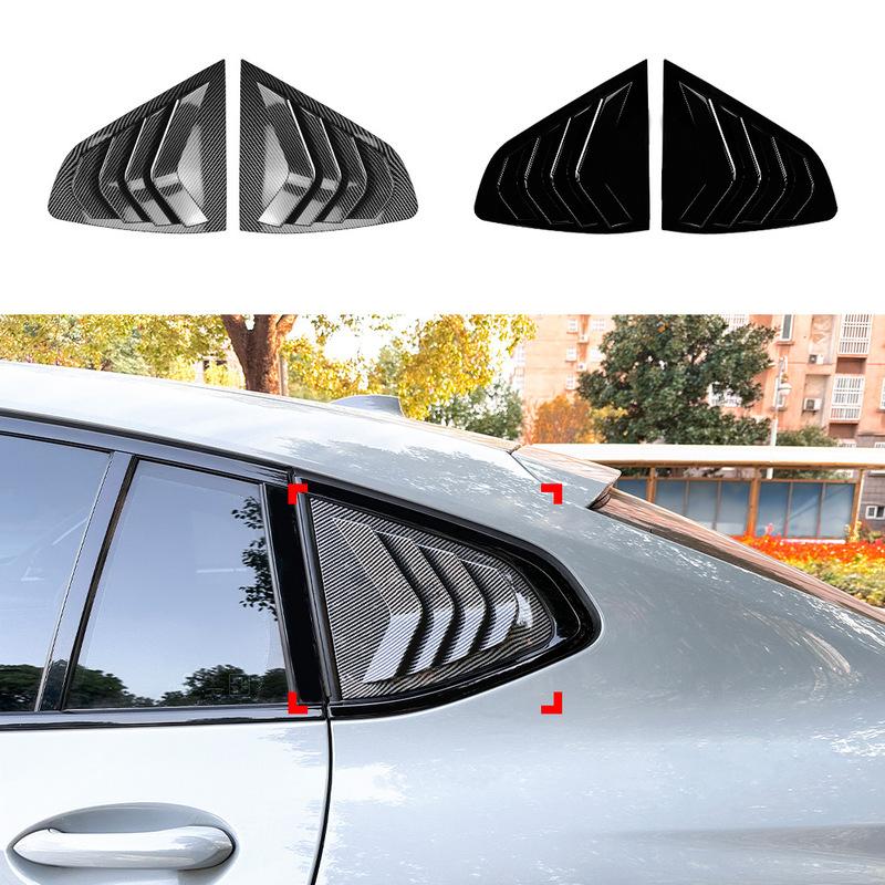 For BMW X4 G02 2018 -2024 ABS Plastic Rear Window Quarter Louver Cover Side Vent Trim Car Adhesive Accessories