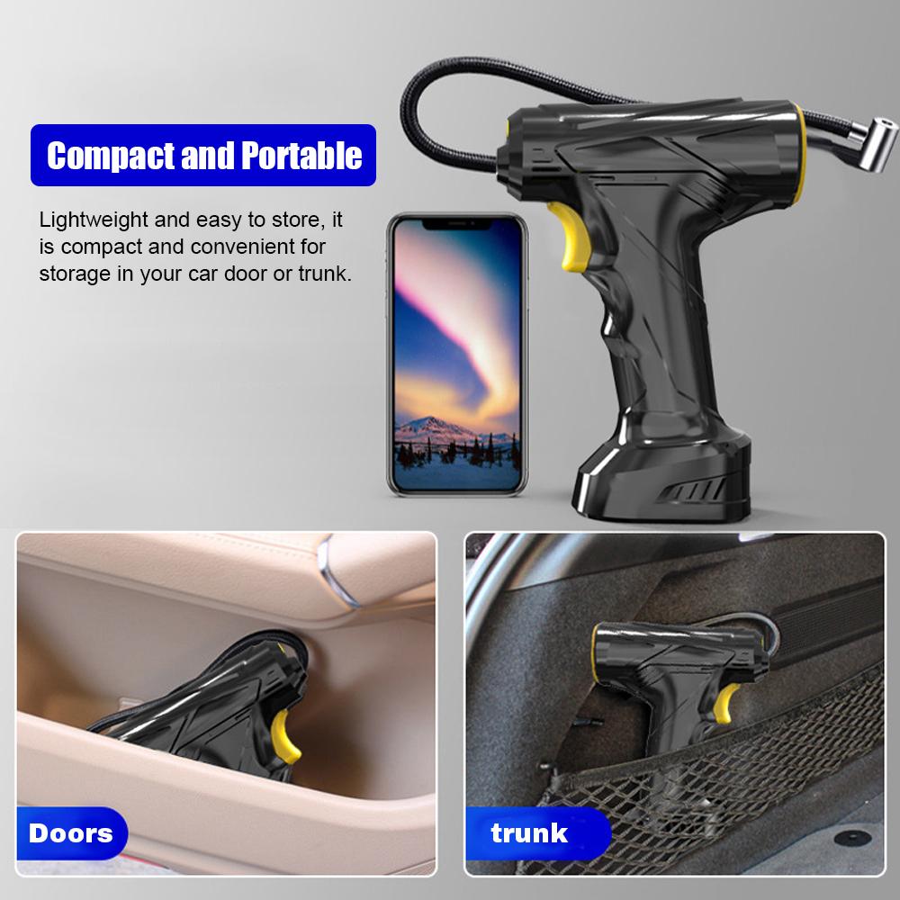 120 Вт автомобильный воздушный насос ручной воздушный компрессор портативный манометр для накачивания шин со светодиодной подсветкой для