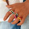Funny Pencil Shaped Open Ring Zinc Zinc Alloy Finger Ring Stylish Colorful Enamel Ring  Theme Party