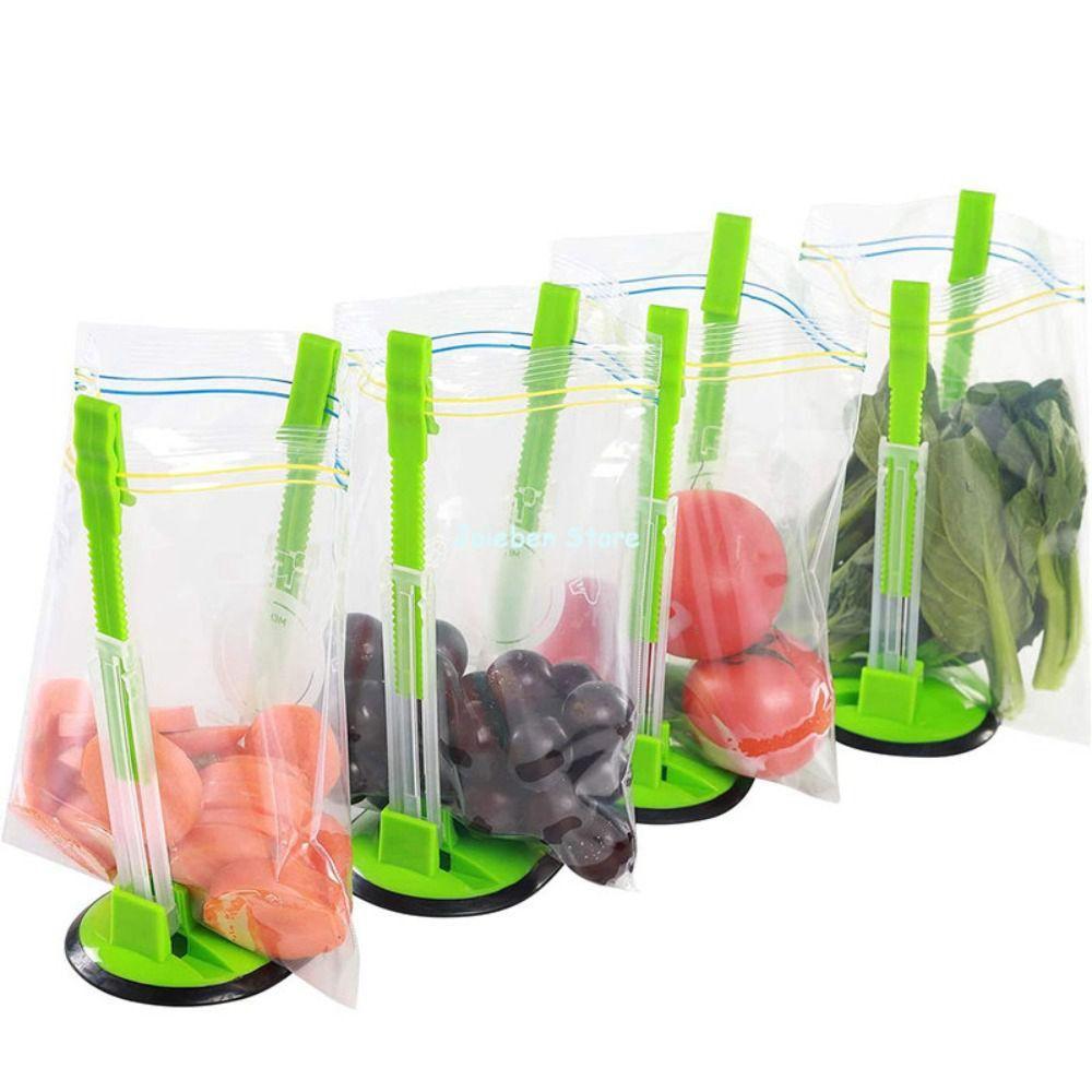 Plastic Anti-slip Hands-Free Washable Sealed Storage Bag Holder Bag Bracket Bag Clip Baggy Rack
