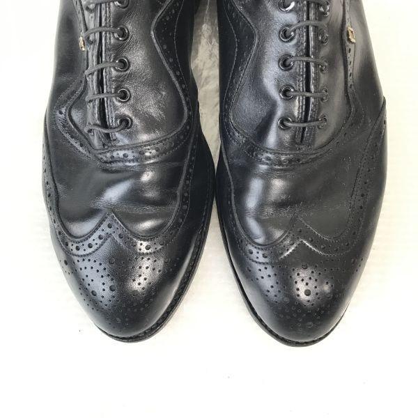 80s-90s USA Made/FOOTJOY/Leather Full Brogue Wingtip Shoes/11B/27.5-28.5/Black/Vintage(USED)