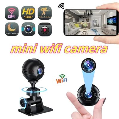 Мини беспроводная сетевая камера, Wi-Fi высокой четкости, внутренняя камера, ночное видение, обнаружение движения, мониторинг безопасности