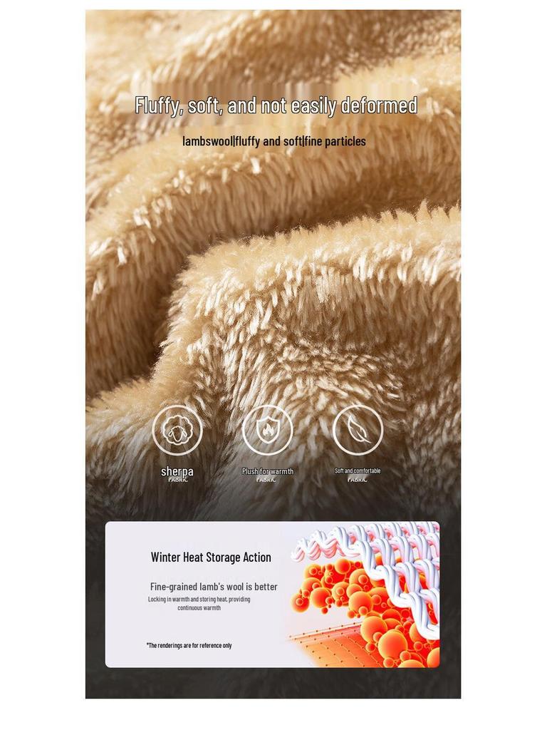 Мужской зимний жилет из овечьей шерсти, пуха и хлопка - Толстый, теплый, без рукавов, большого размера