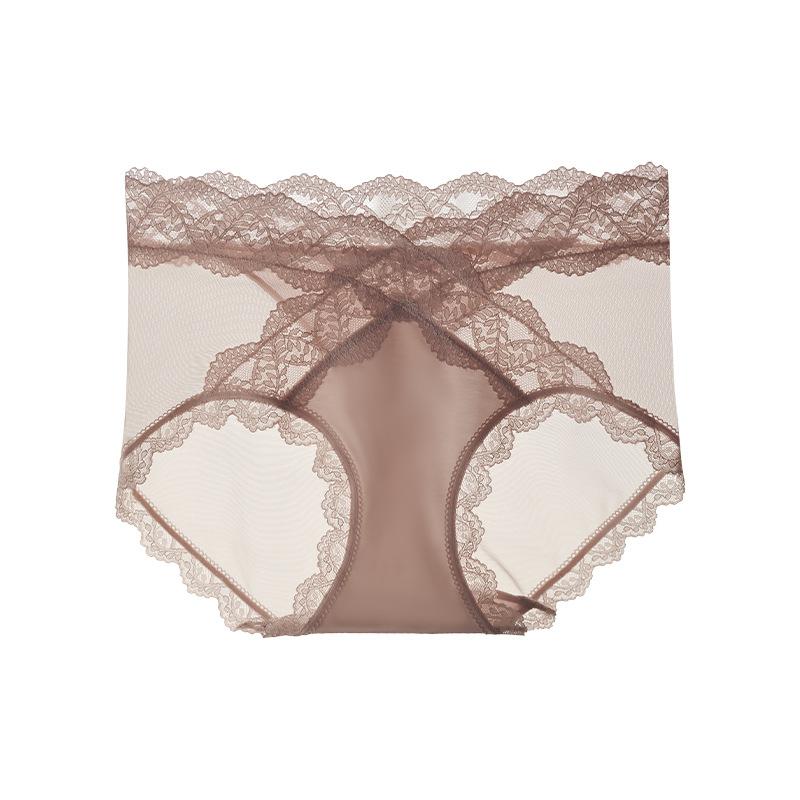 Spring Summer Lace Women's Underwear Sexy Breathable Pure Desire Wind Slightly Shrinking Waist Hip Lifting Triangle Panties