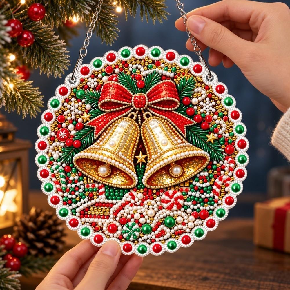 Acrylic Round Board Pearl Painting Kit DIY Craft Xmas Acrylic Pendant Window Wall Decor