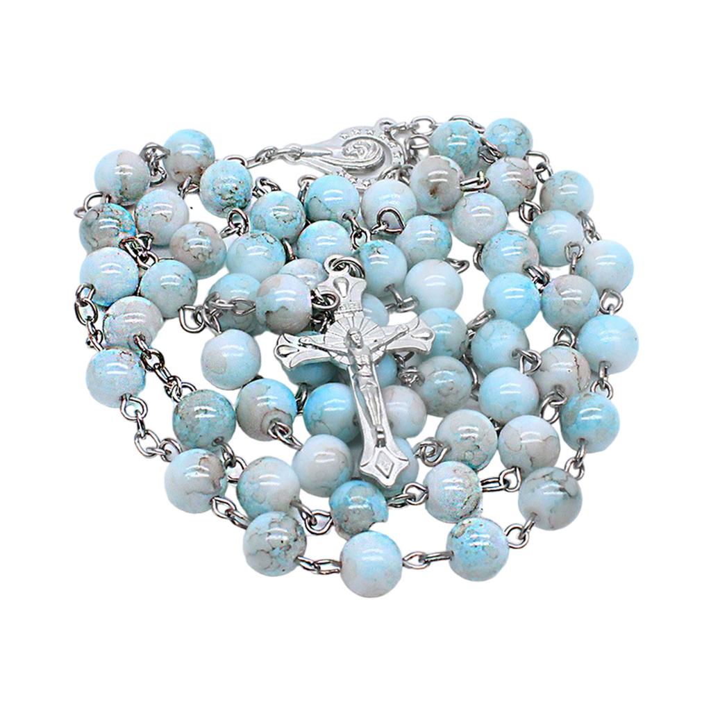 Католические маркировки бусины четки ожерелье кресты религиозная цепь церковные молитвы подвески ювелирные изделия для женщин крещение подарок