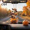 Party Hanging Ornaments for Cars Halloween Car Rearview Mirror Charm, 2D Flat Acrylic Holiday Decor Gift Pendant, Spooky Pumpkin Skull Ghost Festival