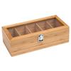 Wooden Tea Bag Organizer with Flip-Top Lid