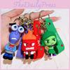 Adorable 2024 Movie Inside Out Keychain With Cute Amy Bobby Dr. Sadness Silicone Keyring For Men And Women
