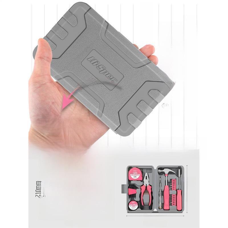 Многофункциональный набор инструментов для домашнего ремонта с плоскогубцами, рулеткой, молотком.