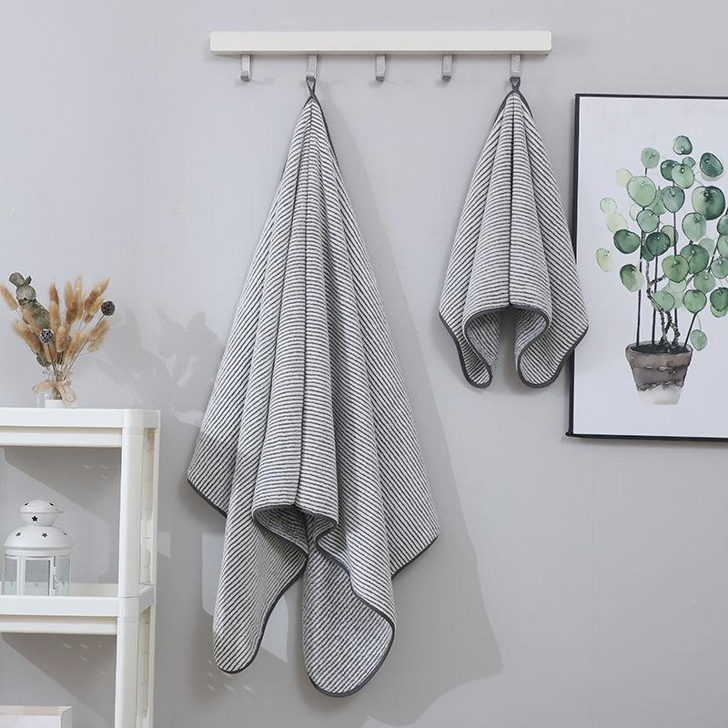 Банное полотенце, антибактериальное, домашнее, мягкое, впитывающее, быстросохнущее, утолщающее, для взрослых, набор мягких банных полотенец из микрофибры