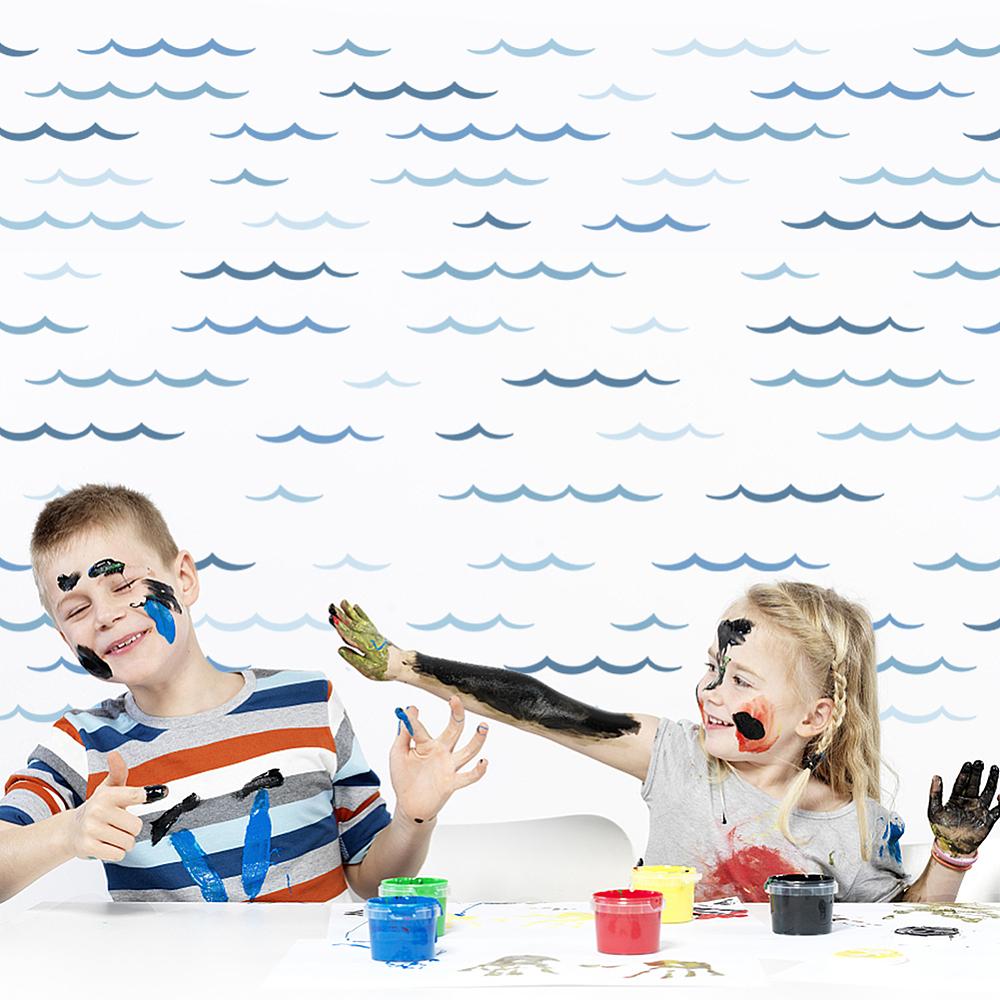 1set PVC Wall Stickers Wall Decoration Wave Pattern 290x1180mm 2pcs/set