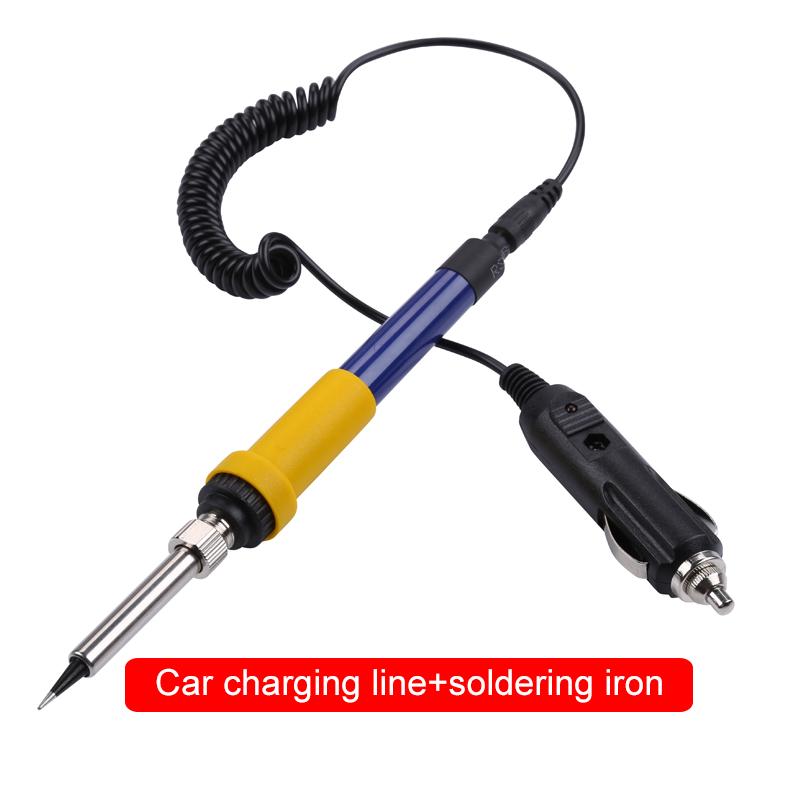 DC 12V 60W Electric Soldering Iron Car Battery Low Voltage Portable Solder Rework Repair Tools