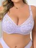 Ultra Thin Lace Sexy Women Bras Large Size Pure Color Hollow Out Breathable Comfort DE Big Cup