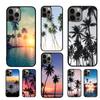 Летний тропический чехол с пальмами для iPhone 17 Air 16 15 14 11 12 13 Pro MAX Plus coque Защитный чехол