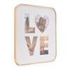 Love Gold Collage Frame Holds 4 Photos - 16 x 16