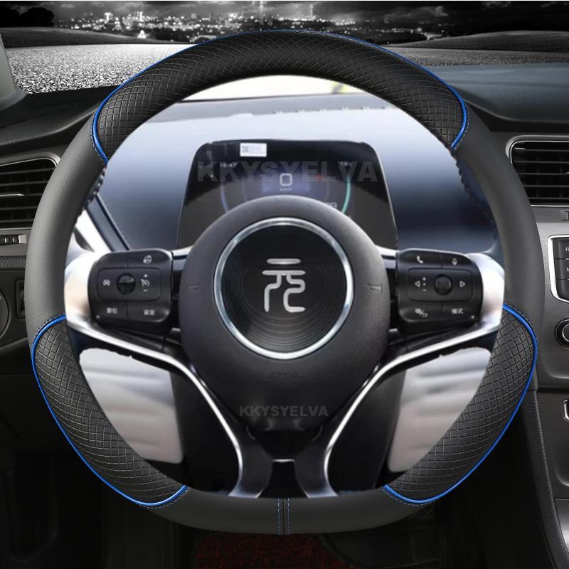Для BYD Atto 3 Atto 3 EV Yuan Plus 2022 2023 кожа из микрофибры Спортивная D-образная форма автомобильный чехол на руль авто