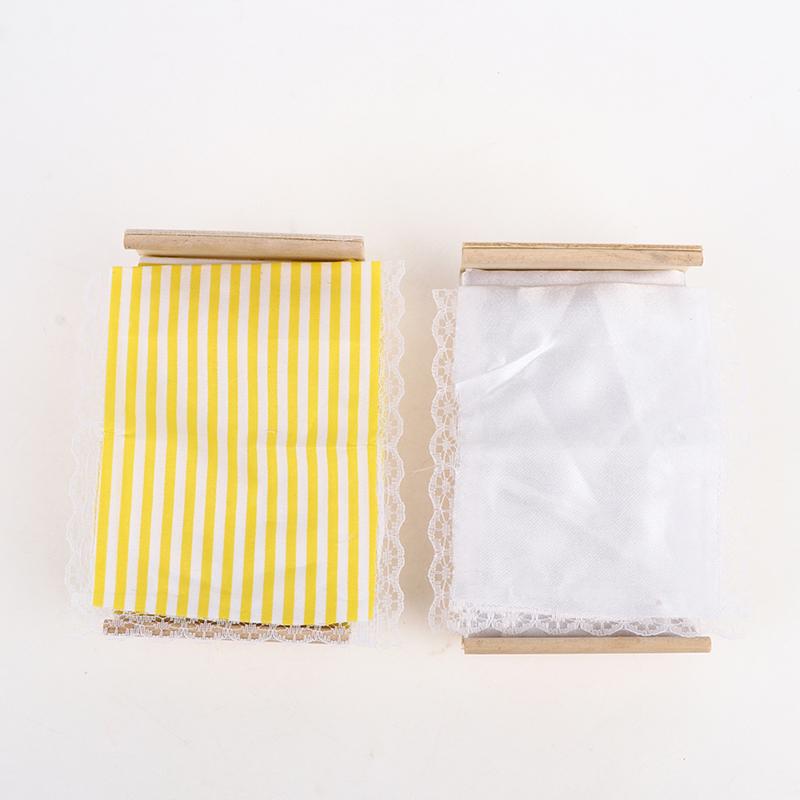 1:12 кукольных домиков Мини Мебель Спальня Микро Сцена Модель Деревянная Ткань Двуспальная Кровать