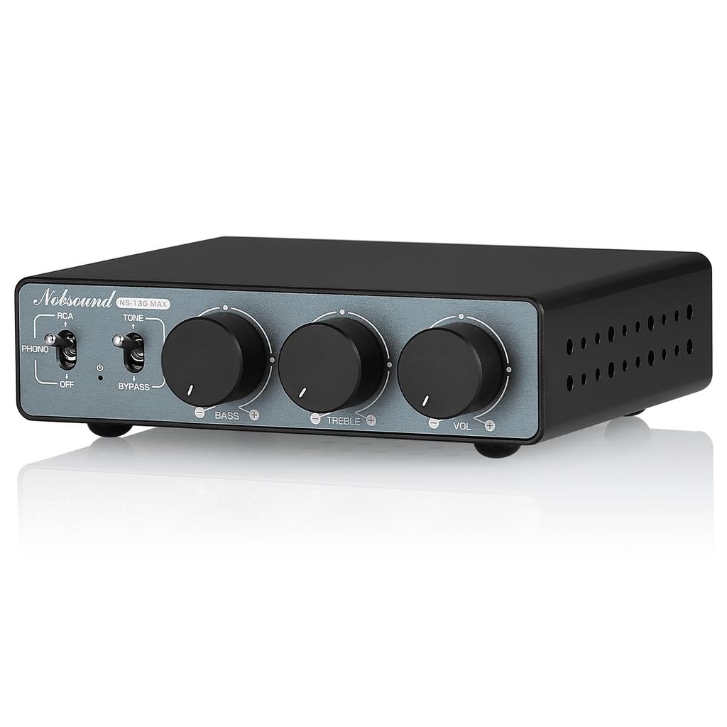 Douk Audio MAX HiFi Mini Stereo Audio Amplifier MM PHONO Phono Amplifier Phono Equalizer Class D Small Power Amplifier Phono Input NS-13G 2.0CH 300W2