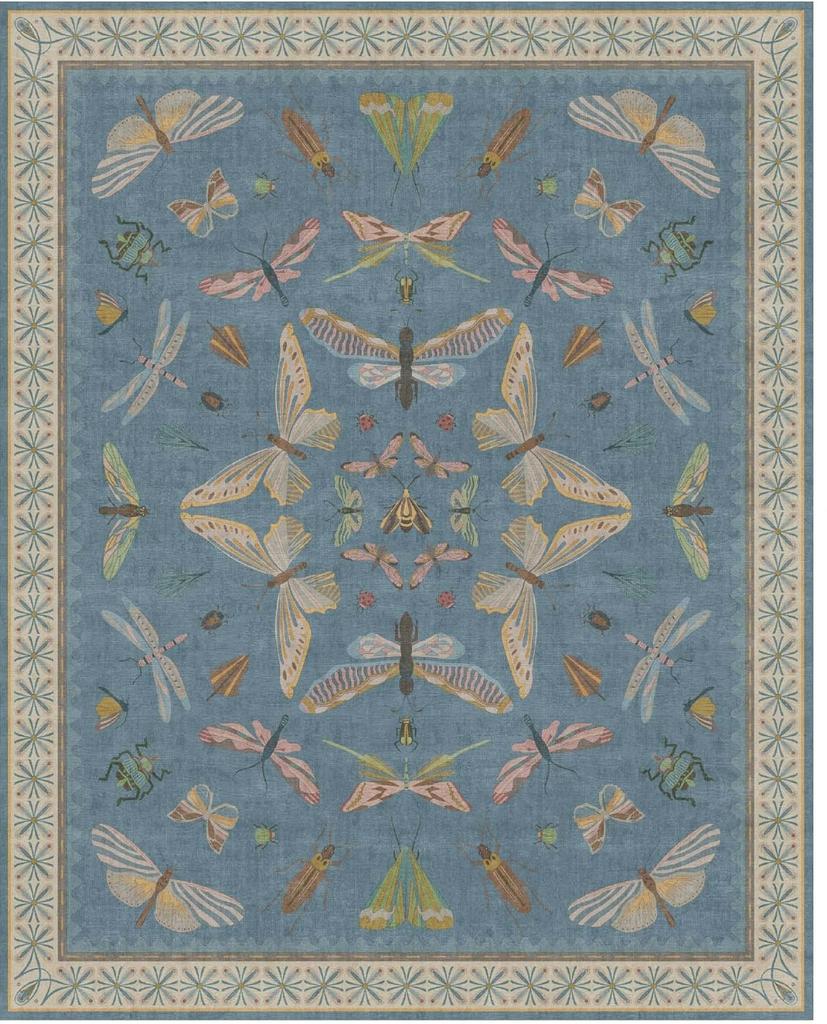 Multicolored Insect Art Carpet for Living Room Sofa Rug Home Decor Bedroom Rug Lounge Hallway Kitchen Dining Table Mat Doormat