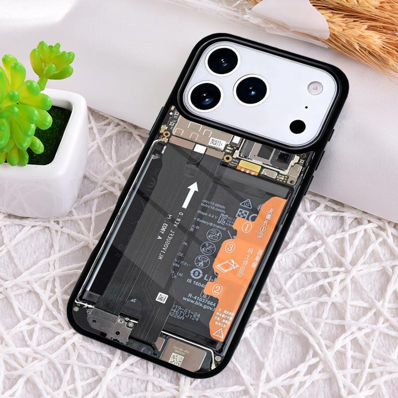 Ударопрочный чехол для телефона с рисунком материнской платы для iPhone 17 Air 16e 15 11 12 14 13 Pro Max Защитная крышка Coque